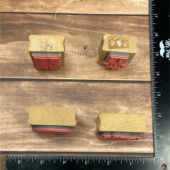 STUDIO G LOT OF 4 CHRISTMAS THEMED RUBBER STAMPS BY LYNETTE A TAYLOR OWL SANTA - Picture 3 of 6